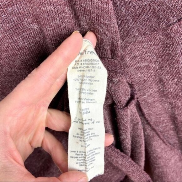 Aritzia Wilfred Sherbrooke Top Heathered Plum Size XXS V-Neck Long Sleeve Knit - Picture 5 of 9